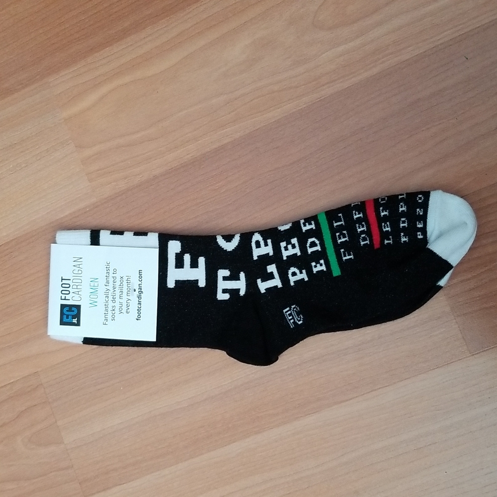 Eye Chart Socks by Foot Cardigan